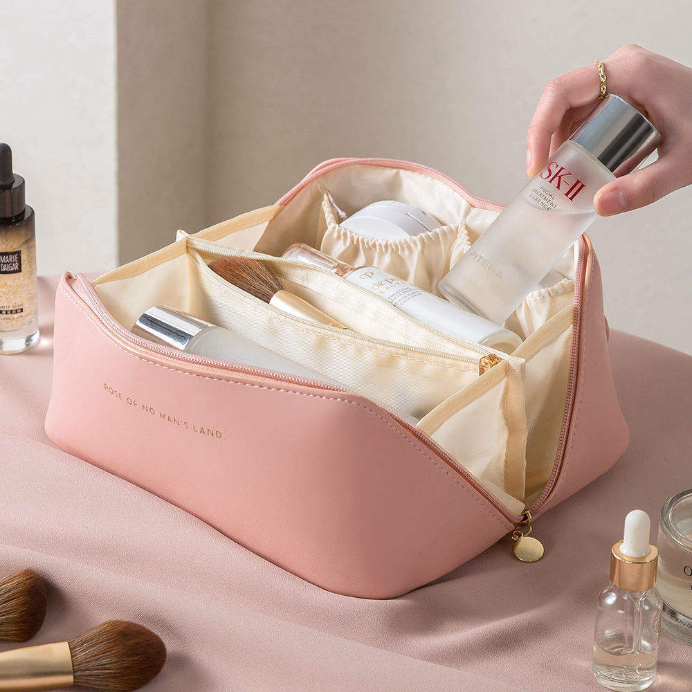 Pink । PU Leather Travel Cosmetic Bag । CN-131